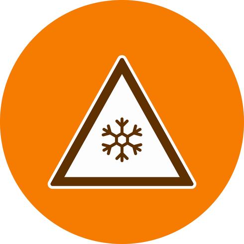 Vector Risk of ice Road Sign Icon