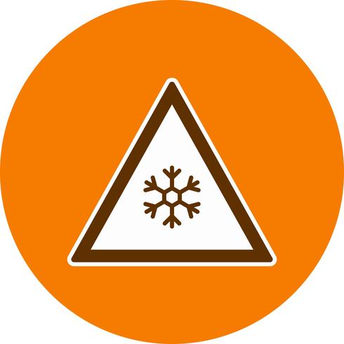 Vector riesgo de hielo icono de signo de carretera