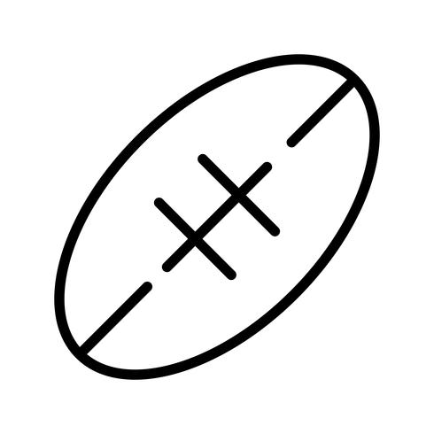 Icono de Rugby Vector Illustration