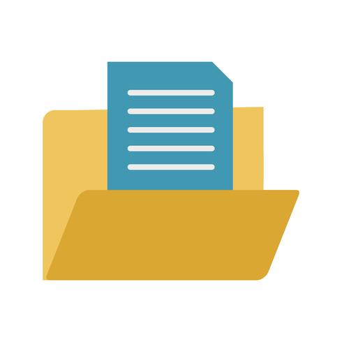 Vector Document in Folder Icon