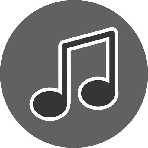 Icono de nota musical ilustración vectorial vector