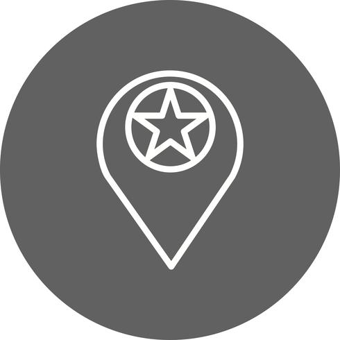 Vector Starred Location Icon