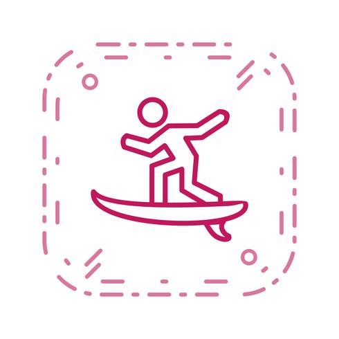 Icono de surf ilustración vectorial vector