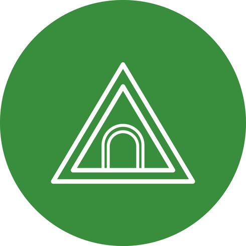 Vector icono de señal de tráfico túnel