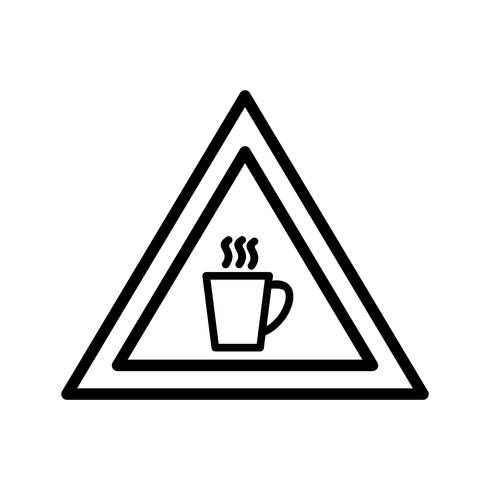 Vector de cafetería icono de signo de carretera