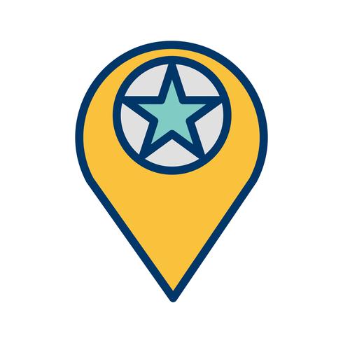 Vector Starred Location Icon