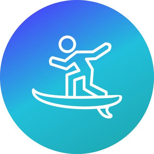 Icono de surf ilustración vectorial vector