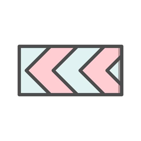 Vector Sharp deviation of route to left Road Sign Icon