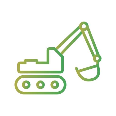 Vector icono de excavadora