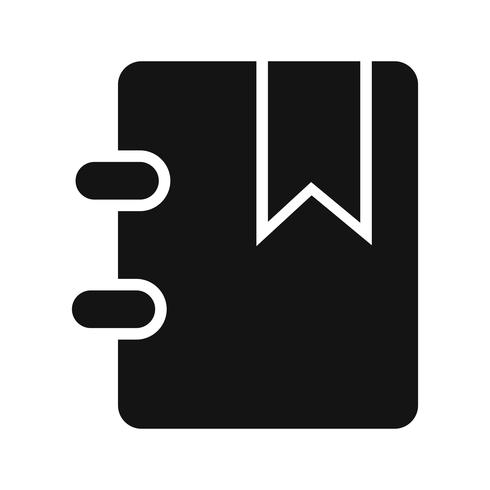 Vector Bookmarked Icon