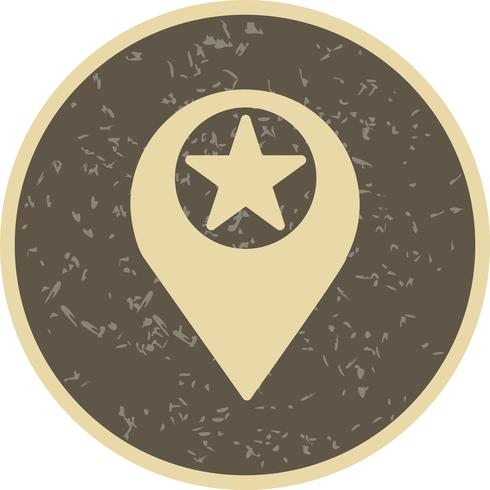 Vector icono de ubicación estrellada