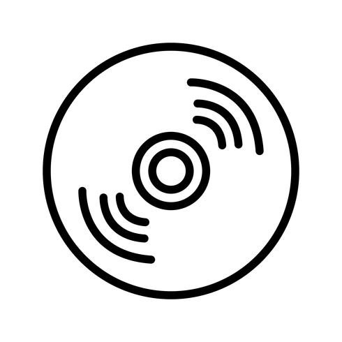 Compact Disk Icon Vector Illustration