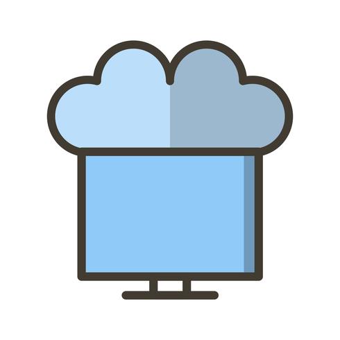 Vector conectado al icono de la nube