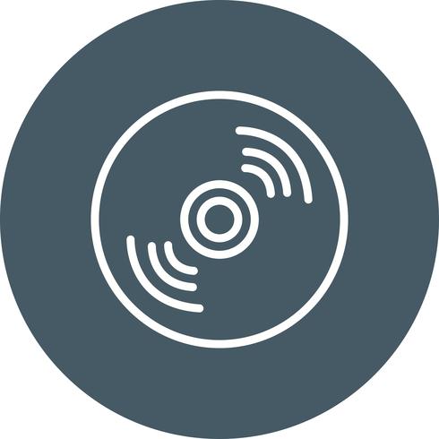 Compact Disk Icon Vector Illustration