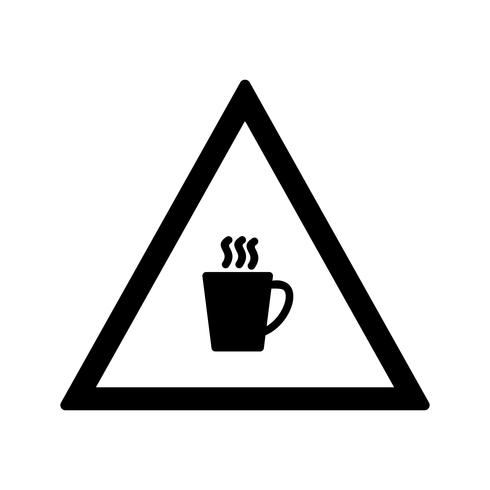 Vector de cafetería icono de signo de carretera