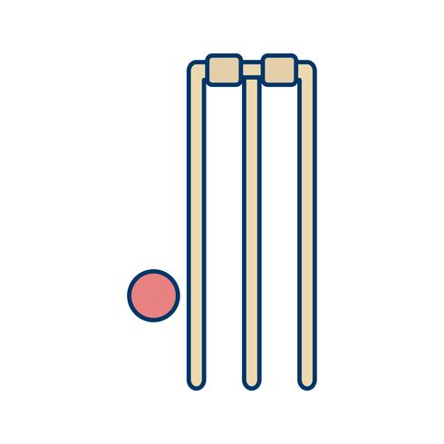 Icono de Cricket ilustración vectorial vector