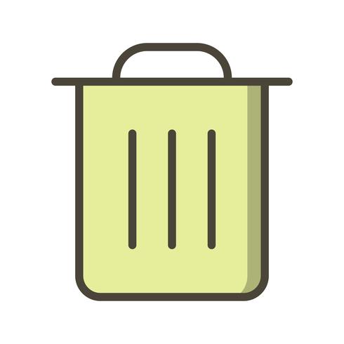 Icono de basura Vector ilustración