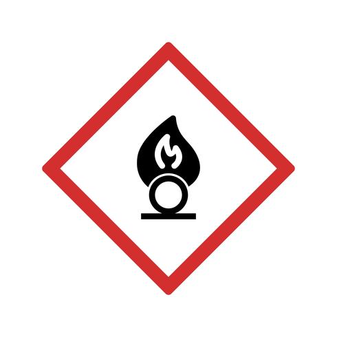 Vector de agente oxidante icono de signo de carretera