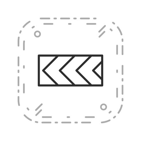 Vector Sharp deviation of route to left Road Sign Icon
