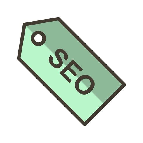 Vector icono de etiqueta SEO