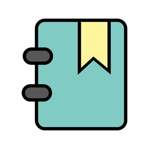 Vector Bookmarked Icon