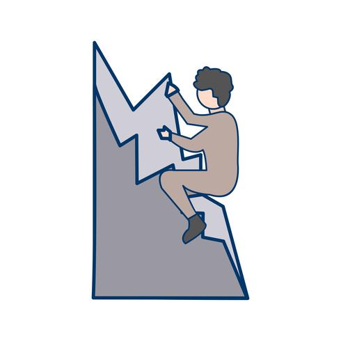 Icono de escalada ilustración vectorial vector