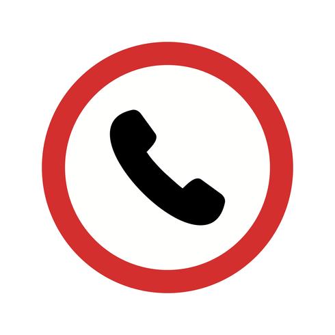 Vector Telephone Road Sign Icon