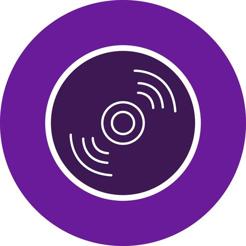 Compact Disk Icon Vector Illustration
