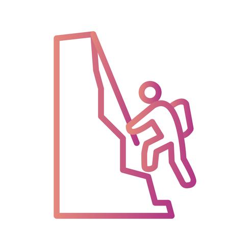 Icono de escalada ilustración vectorial vector