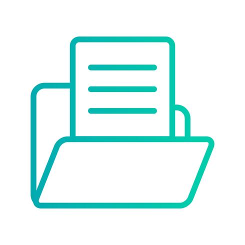 Vector Document in Folder Icon