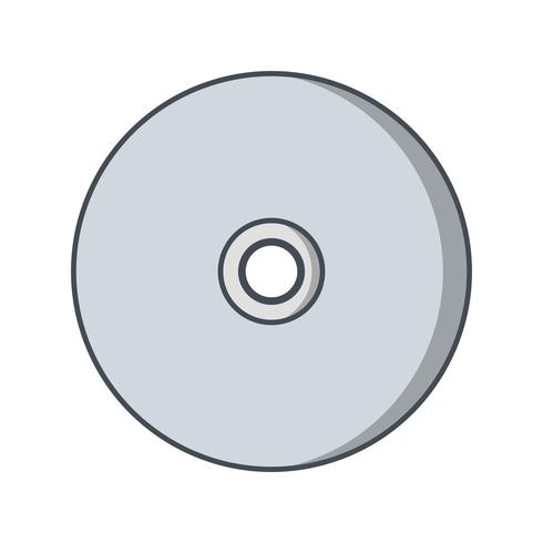 Compact Disk Icon Vector Illustration
