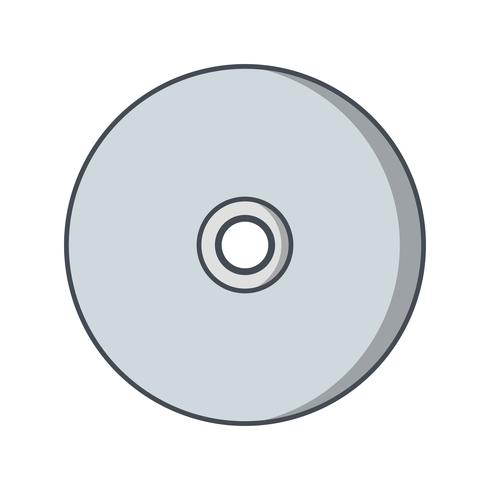 Compact Disk Icon Vector Illustration