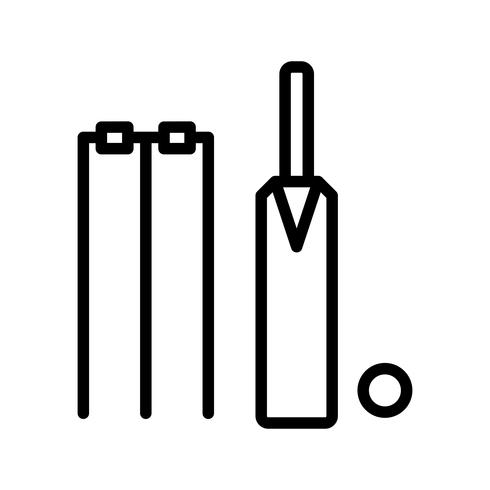 Icono de Cricket ilustración vectorial vector