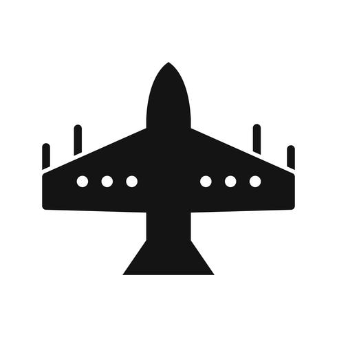 Vector icono de avión de combate