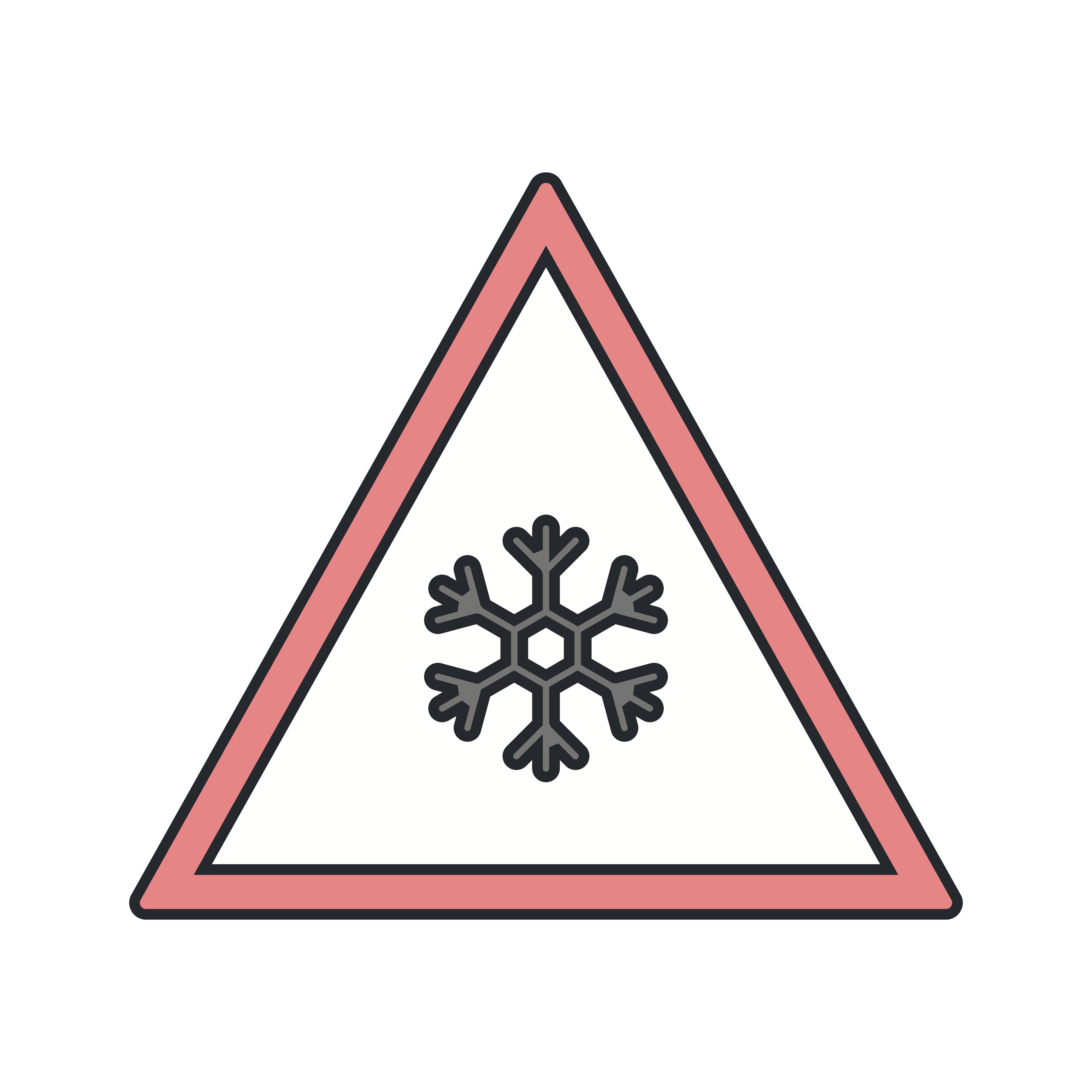 Vector Risk of ice Road Sign Icon - Download Free Vectors ...
