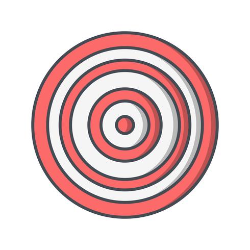 Icono de Bullseye ilustración vectorial vector