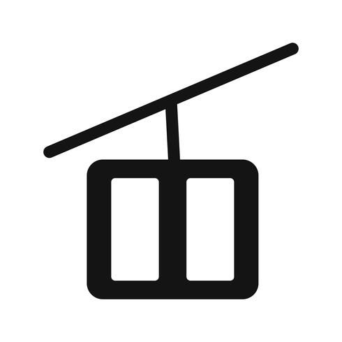 Vector telesilla icono