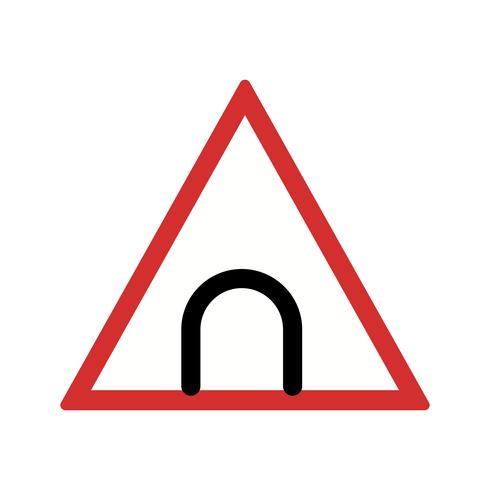 Vector icono de señal de tráfico túnel