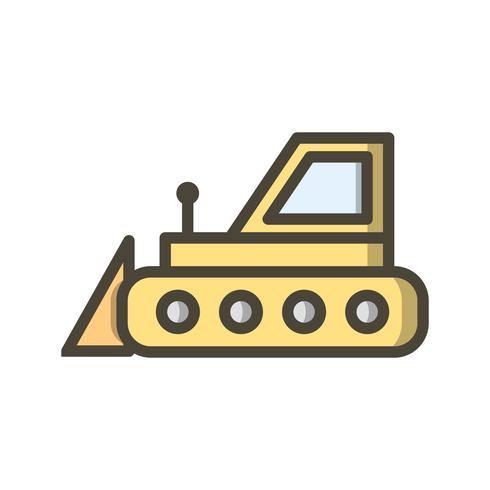 icono de vector bulldozer