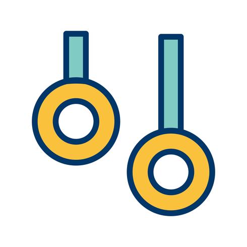 Icono de anillos ilustración vectorial vector