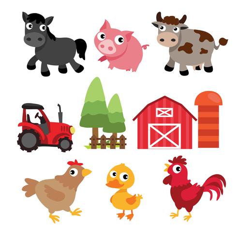 diseño de colección de vector de granja