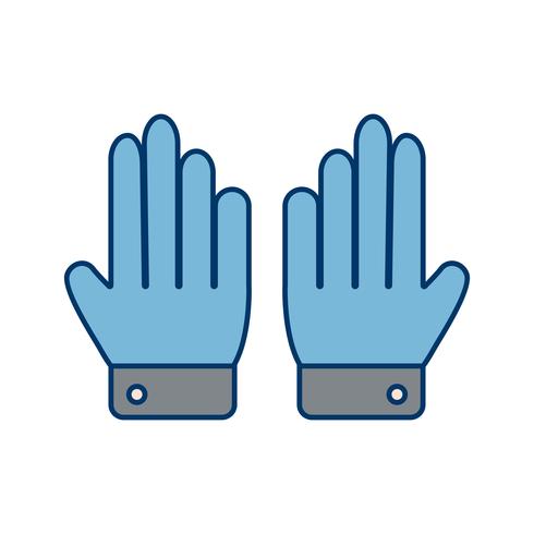 Icono de guantes ilustración vectorial vector