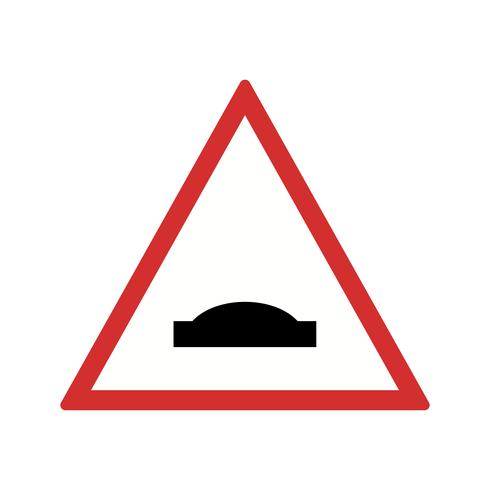 Vector Hump bridge Road Sign Icon