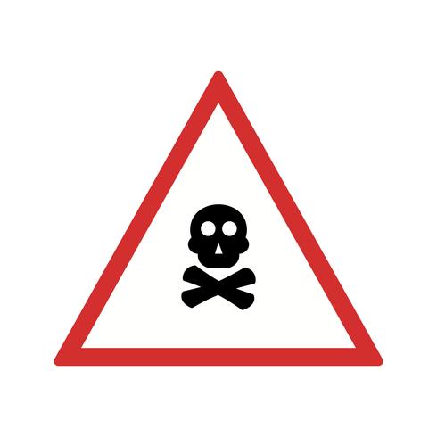 Vector Poison Gas Road Sign Icon