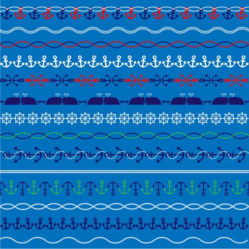 nautical border patterns vector