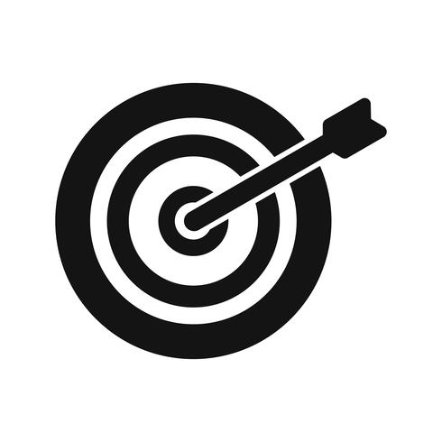 Icono de Bullseye ilustración vectorial vector