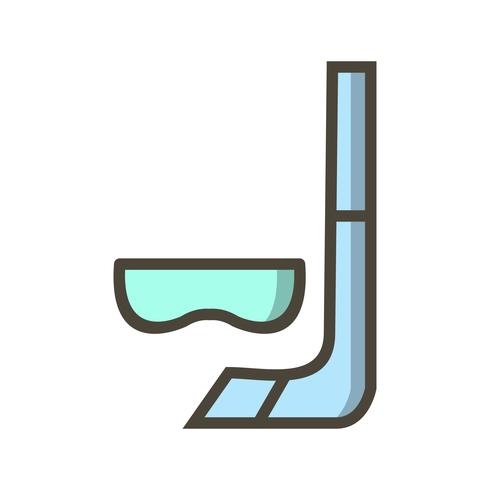 Ilustración de vector de icono de snorkel