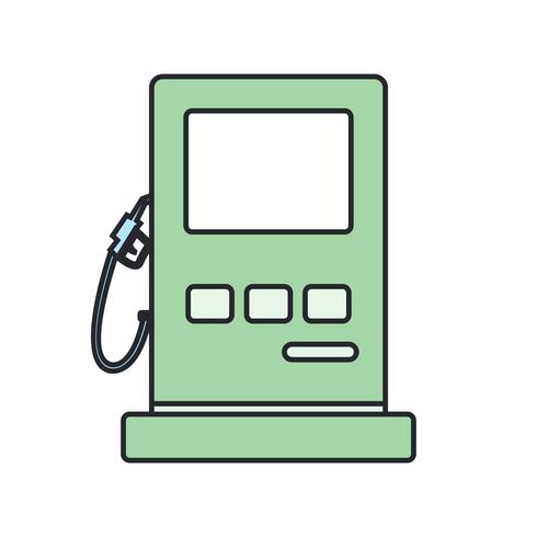 Vector Filling Station Road Sign Icon