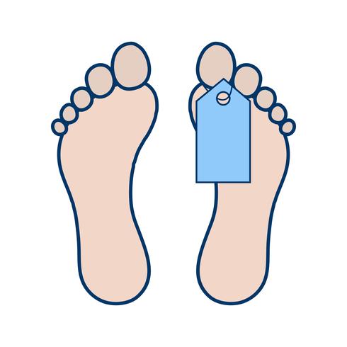Vector Toe Tag Icon