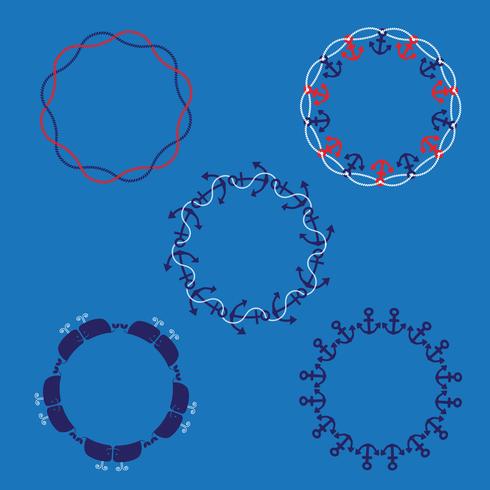 marcos de círculo náutico vector